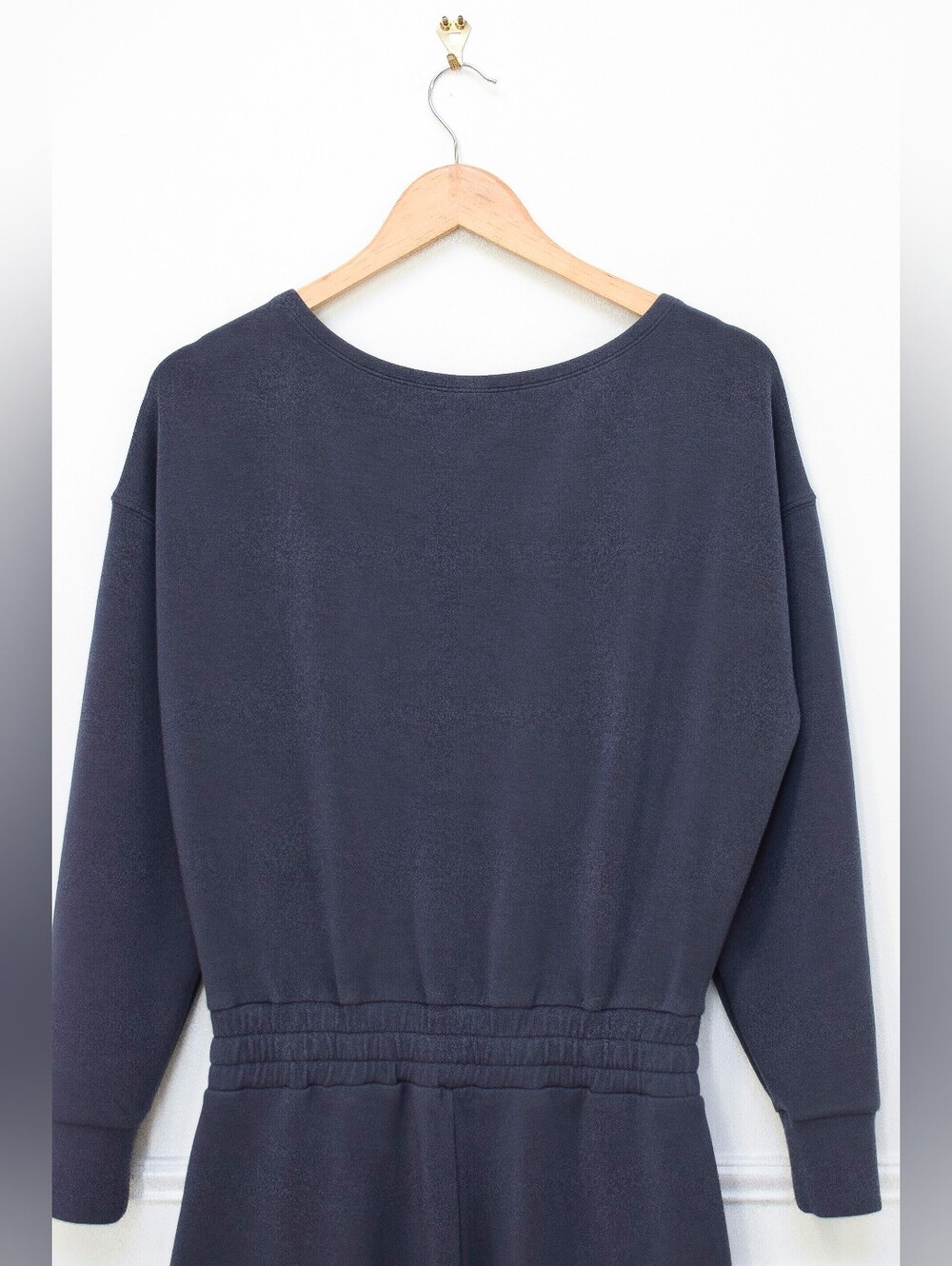 Spanx AirEssentials Off Shoulder Jumpsuit Blue Size SP Wide Leg Slouchy Lounge - Picture 8 of 14